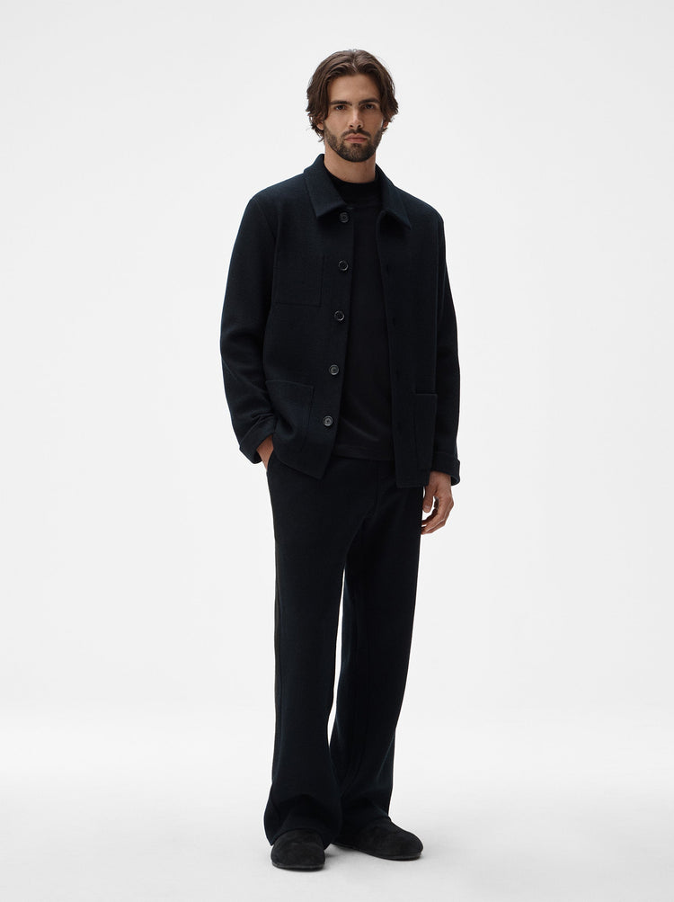 Cashmere Wool Straight Leg Trouser