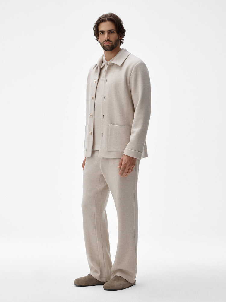 Cashmere Wool Straight Leg Trouser