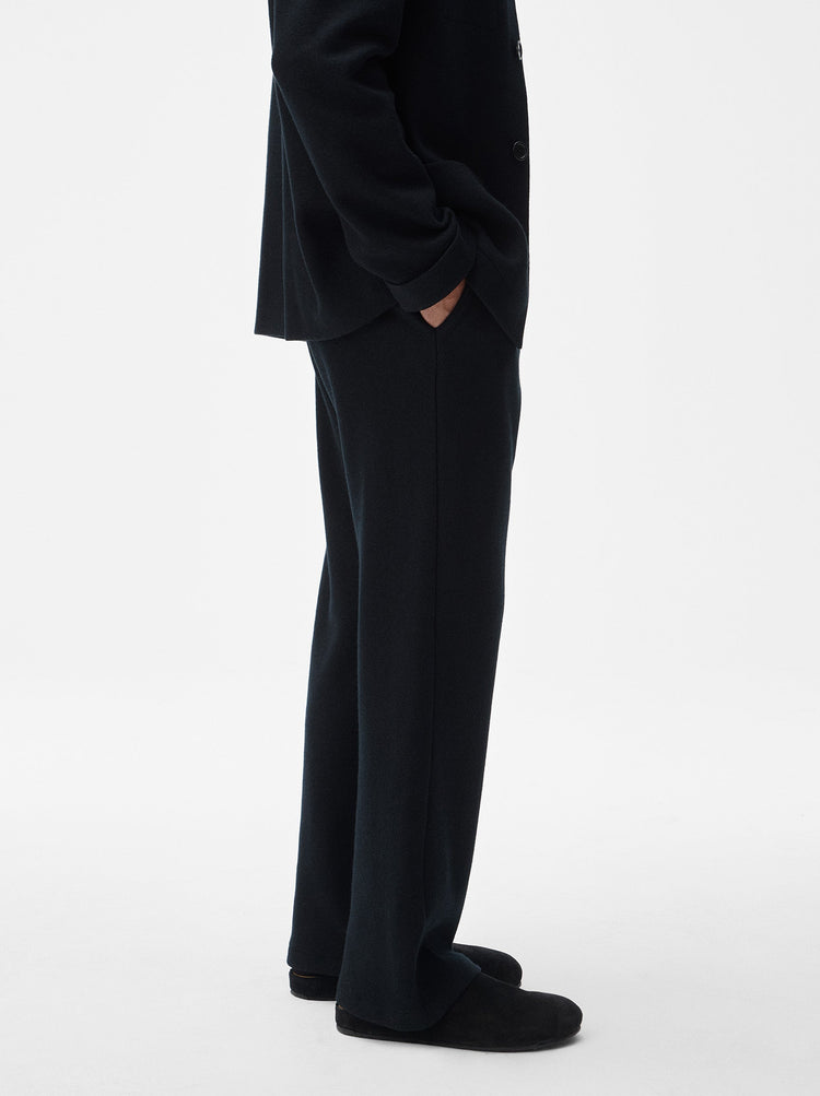 Cashmere Wool Straight Leg Trouser