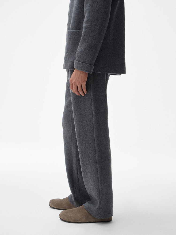 Cashmere Wool Straight Leg Trouser