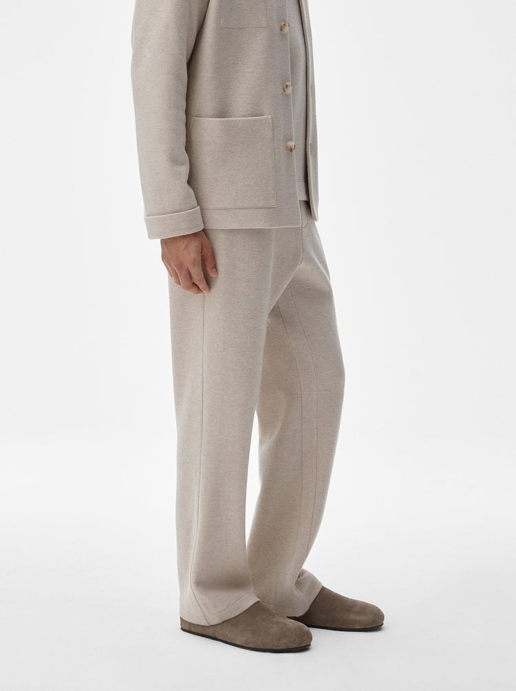 Cashmere Wool Straight Leg Trouser