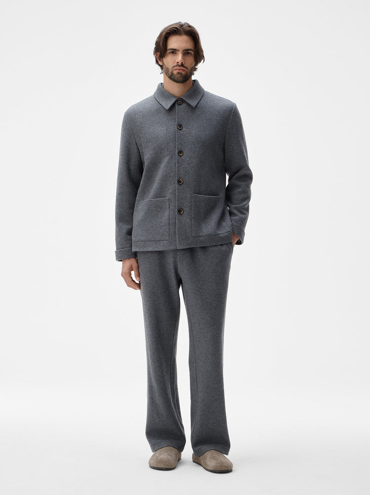 Cashmere Wool Straight Leg Trouser