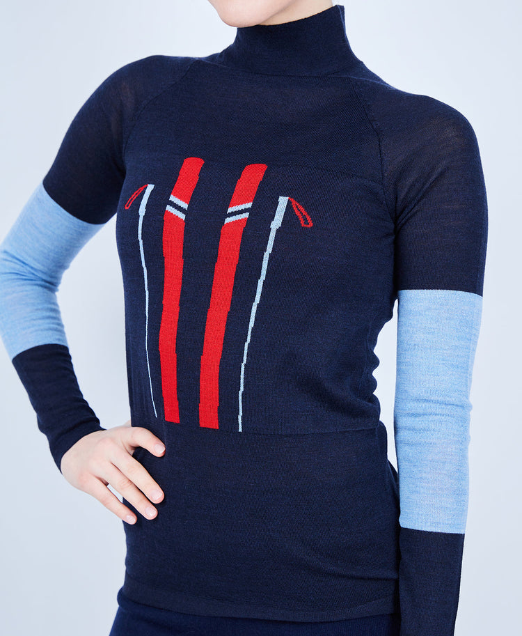 Merino Mock Neck Sweater