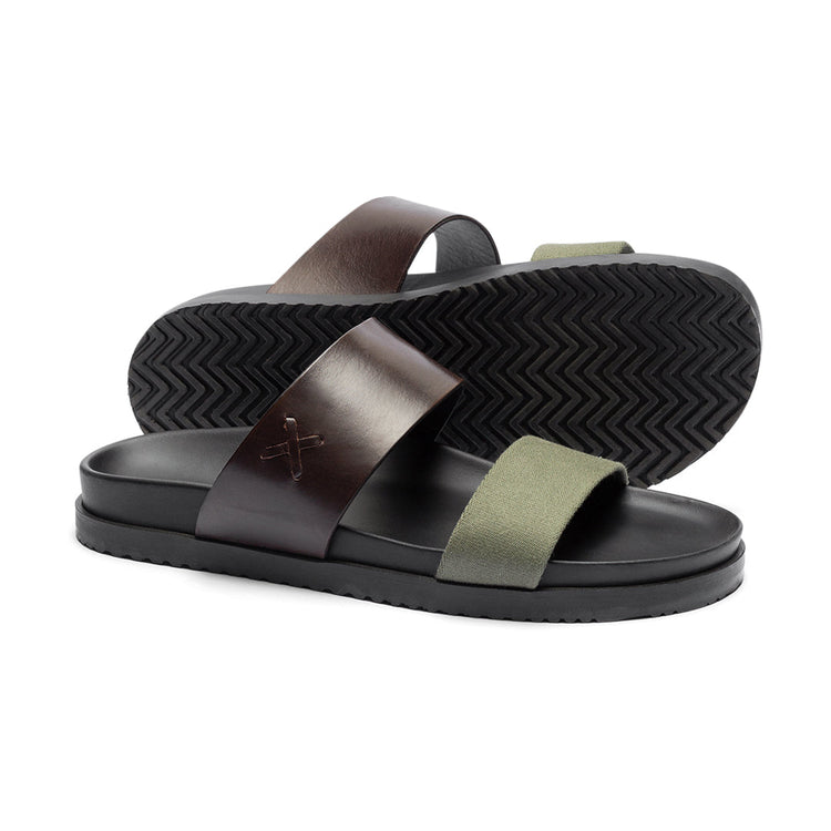 Brown & Green Cinturini Sandal