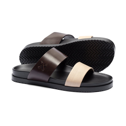 Brown & Tan Cinturini Sandal