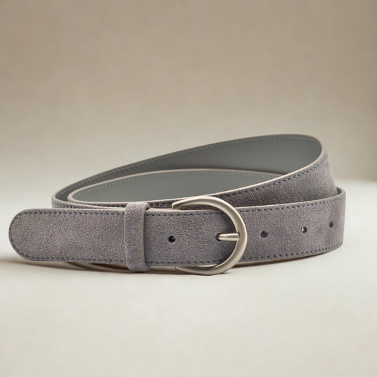 Classic Belt in Grigio Suede