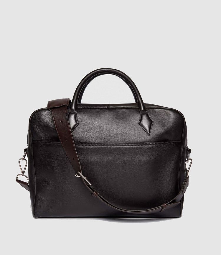 Closer All Day Briefcase in Cacao Buffalo