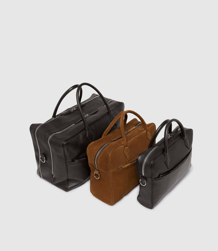 Slim Closer Briefcase in Black Buffalo