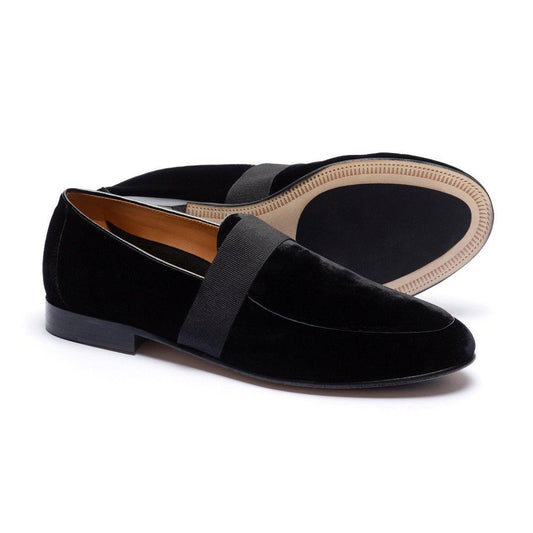 Men’s Black Como Velvet Slipper II