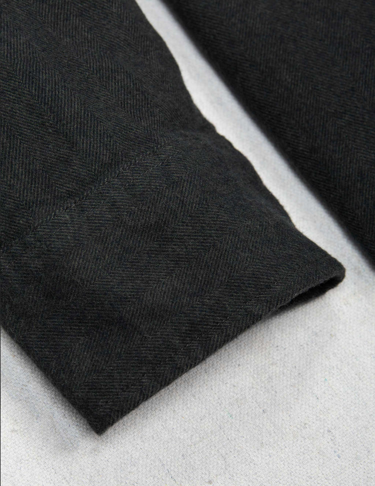 Cortina Brushed Cotton Camp Shirt in Dark Olive