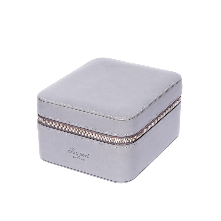 Hyde Park Two Watch Zip Case in Grey