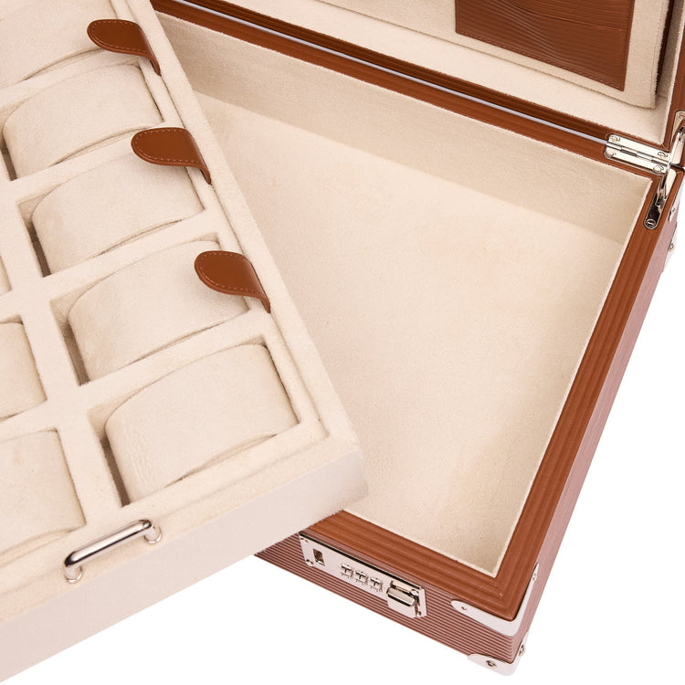 Nova Ten Watch Briefcase - Tan