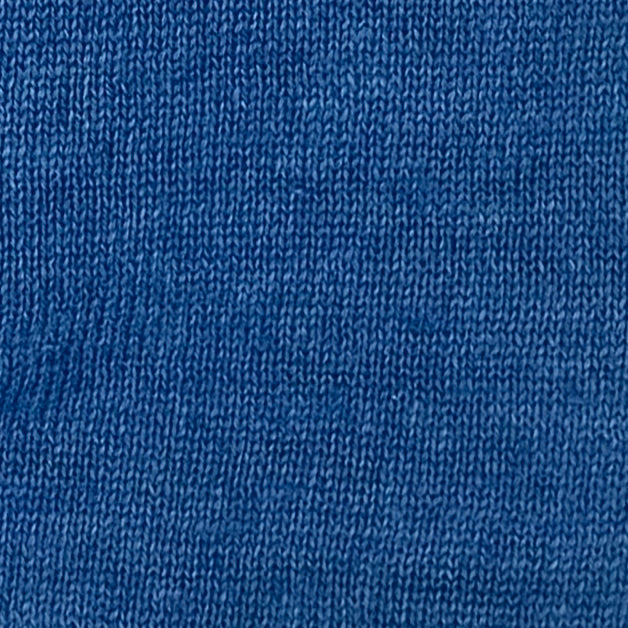 Short Sleeve Knitted Linen Henley Shirt in Ocean