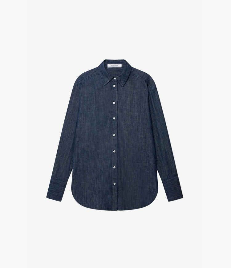 Chambray Shirt in Dark Blue