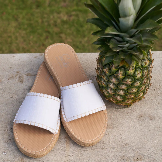 Women’s Cabana Slide in White Denim