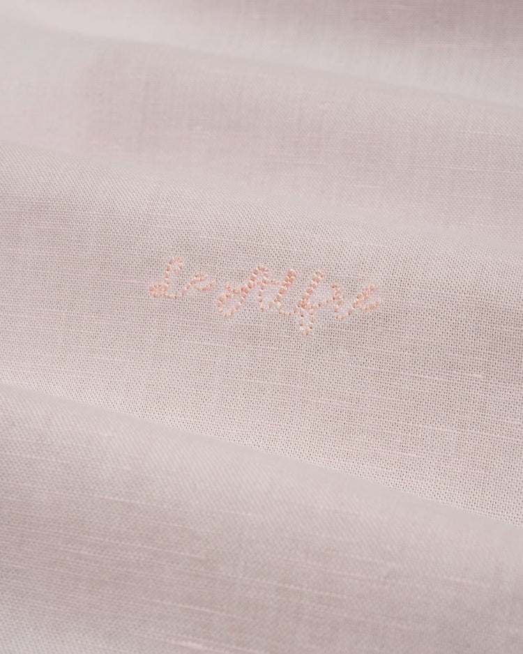 Classic Pink Linen-Blend Shirt