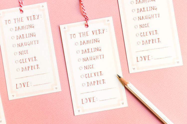 To the Very Dashing Holiday Gift Tags