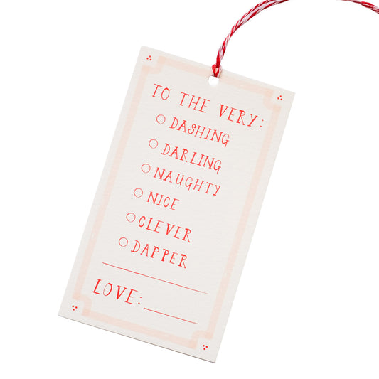 To the Very Dashing Holiday Gift Tags