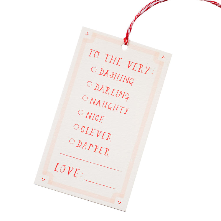 To the Very Dashing Holiday Gift Tags