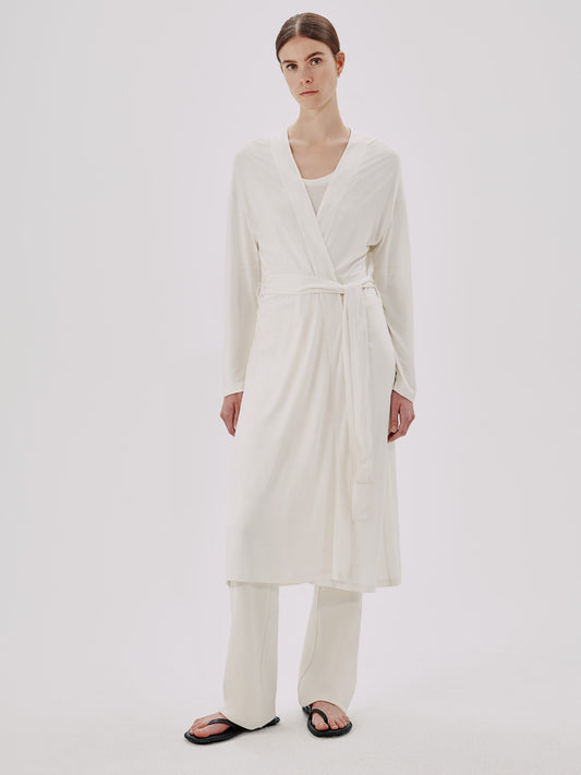 Elongated Robe in Vanilla