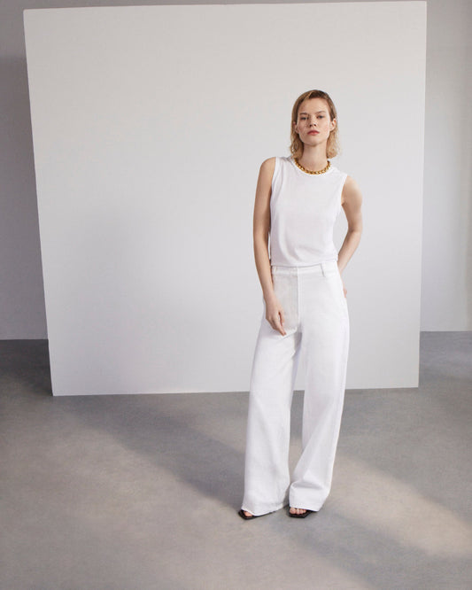Carpenter Denim Pant in Off White