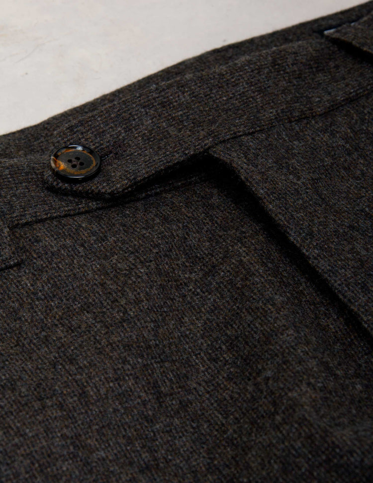 Edwards Wool Trouser in Saddle Brown