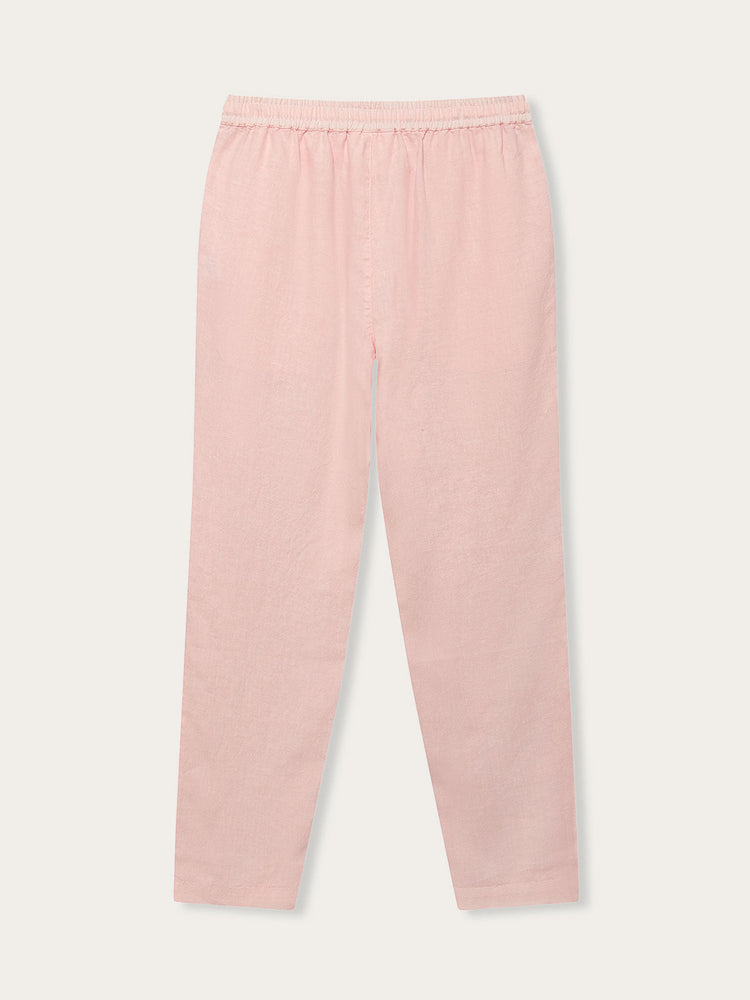 Men's Pastel Pink Eleuthera Linen Trousers
