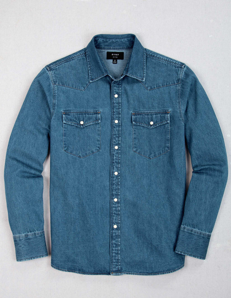 Ennis Selvedge Denim Western Shirt