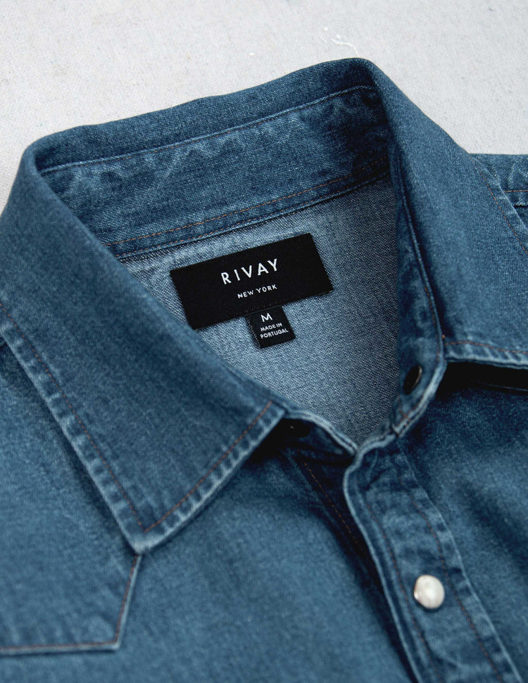 Ennis Selvedge Denim Western Shirt