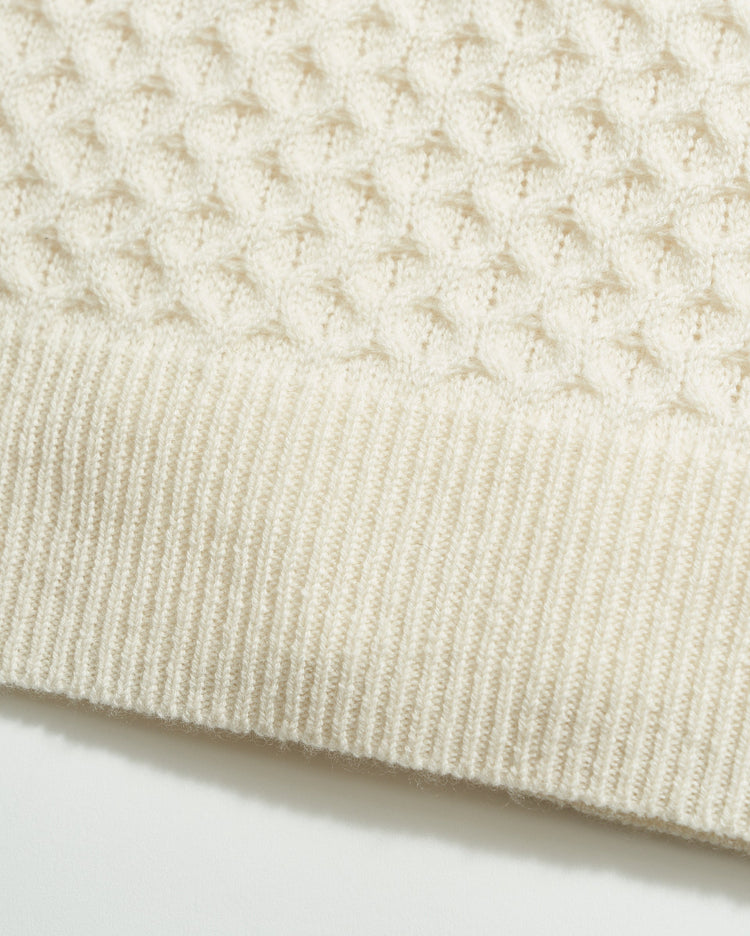 Cashmere Honeycomb Turtleneck