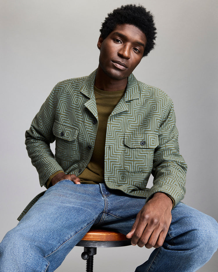 Optical Jacquard Overshirt