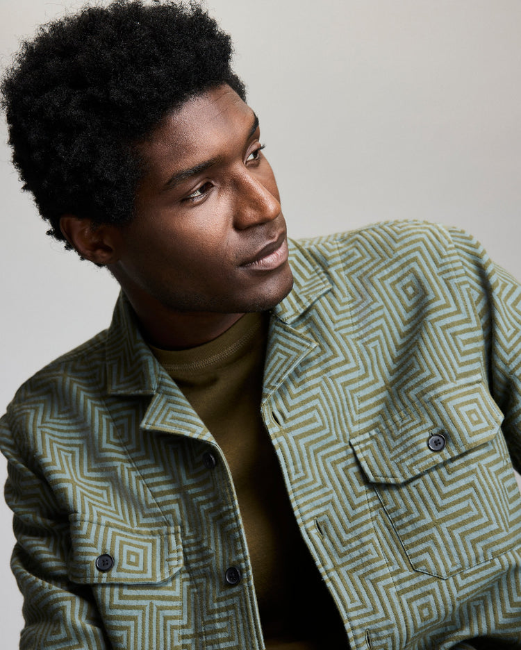 Optical Jacquard Overshirt