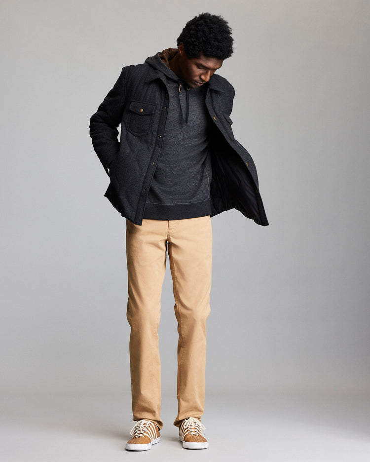 Onion Quilted Theo Shirt Jacket in Charcoal Heahter