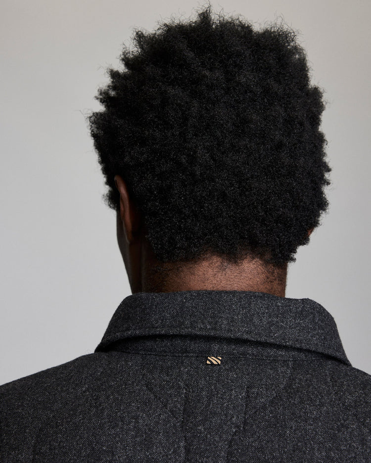 Onion Quilted Theo Shirt Jacket in Charcoal Heahter