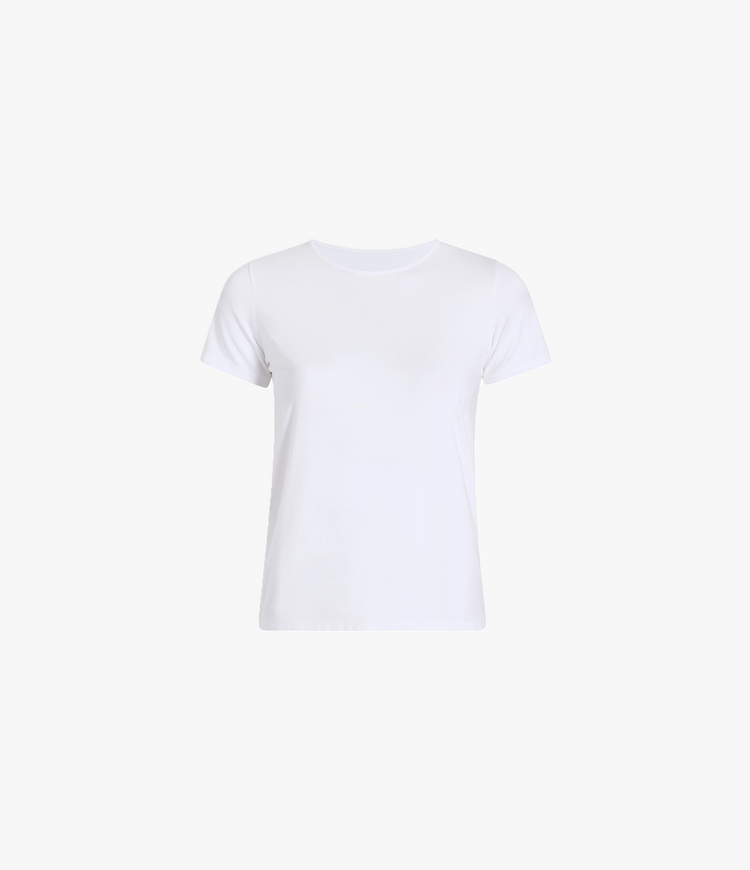 Fitted Tee in White