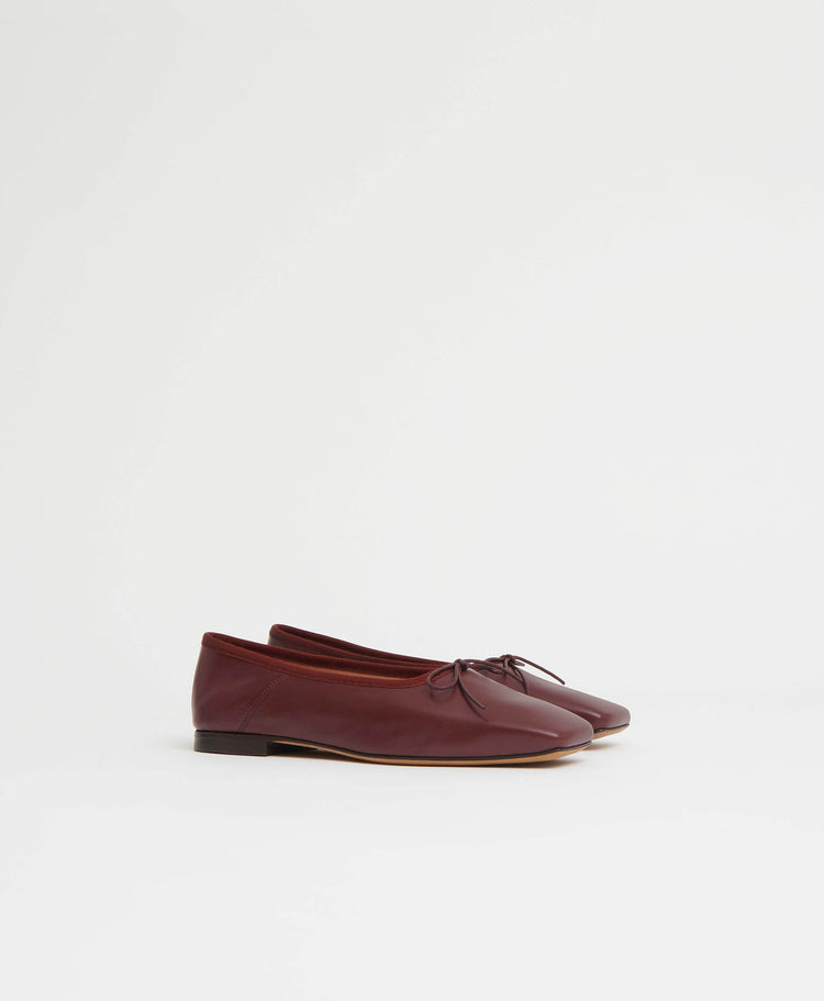 Square Toe Ballerina - Pomegranate