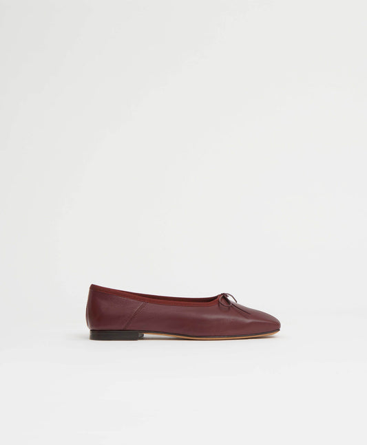 Square Toe Ballerina - Pomegranate