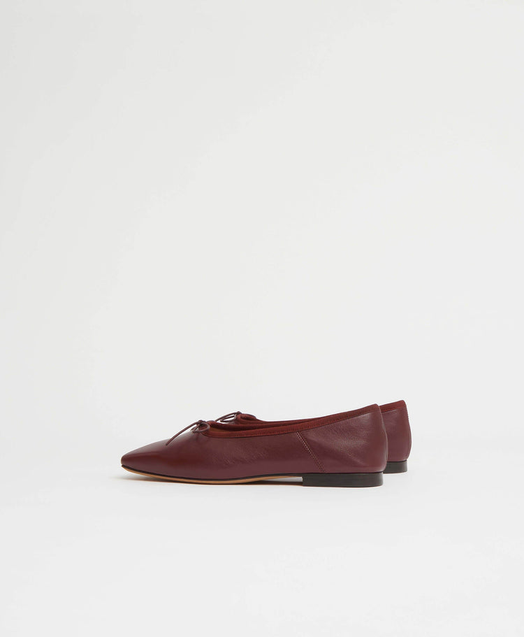 Square Toe Ballerina - Pomegranate