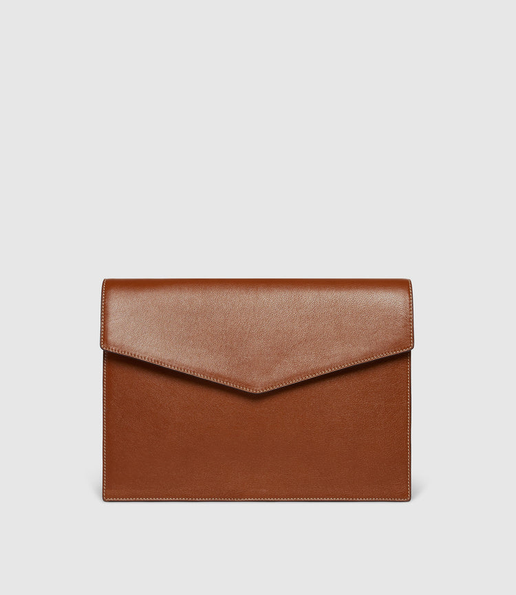 Single Document Folio in Buffalo Cognac