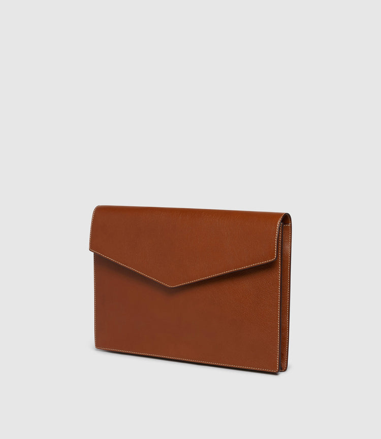 Single Document Folio in Buffalo Cognac