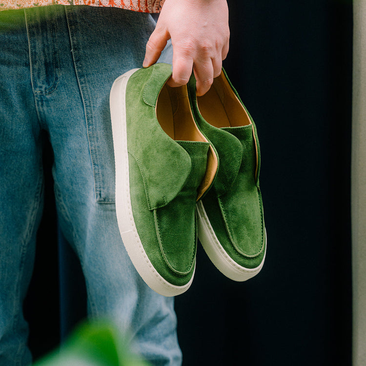 Men’s Green Suede Pitti Sneaker