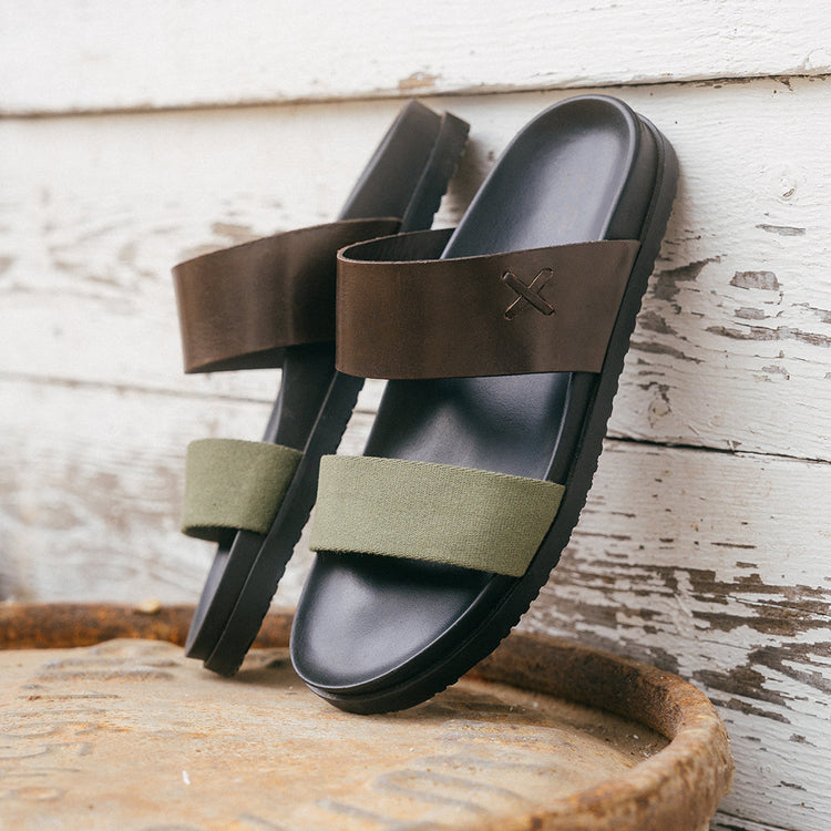 Brown & Green Cinturini Sandal