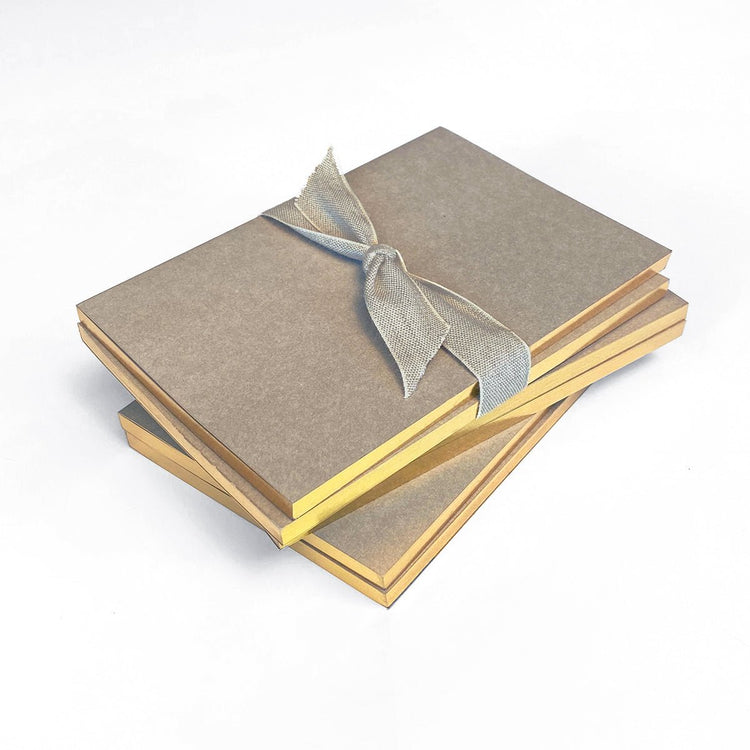 Greige Jotters with Gold Edging (Set of 2)