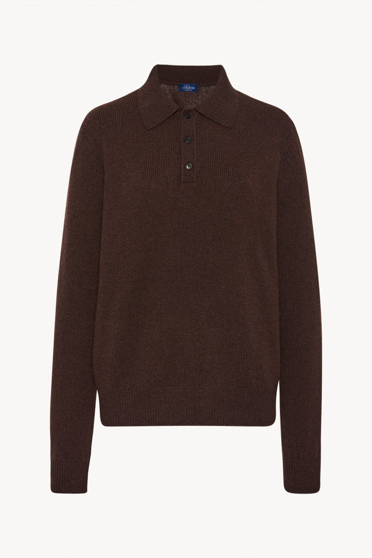 Harry Unisex Cashmere Polo in Brown