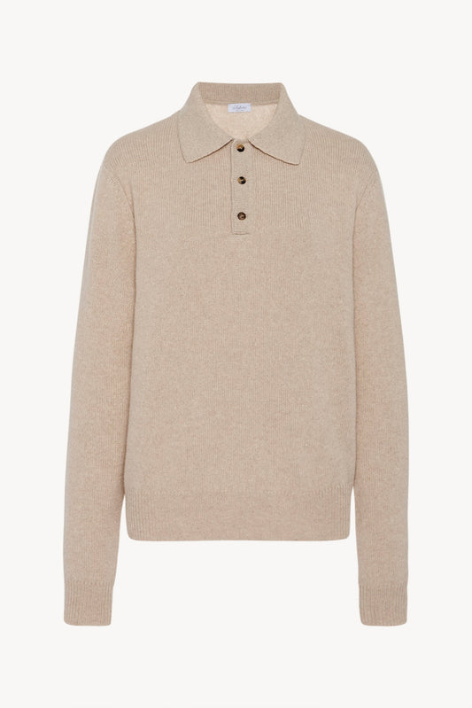 Harry Unisex Cashmere Polo in Oatmeal