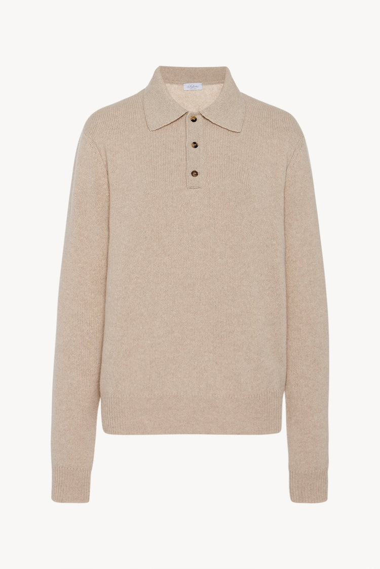 Harry Unisex Cashmere Polo in Oatmeal