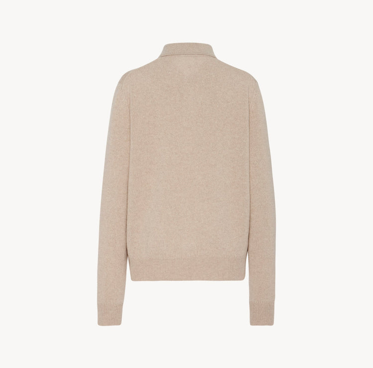 Harry Unisex Cashmere Polo in Oatmeal