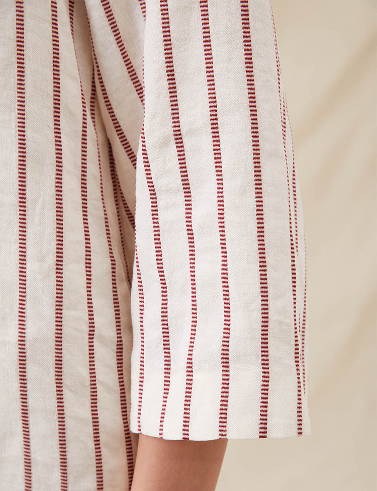 The Mini Caftan in Ticking Stripe