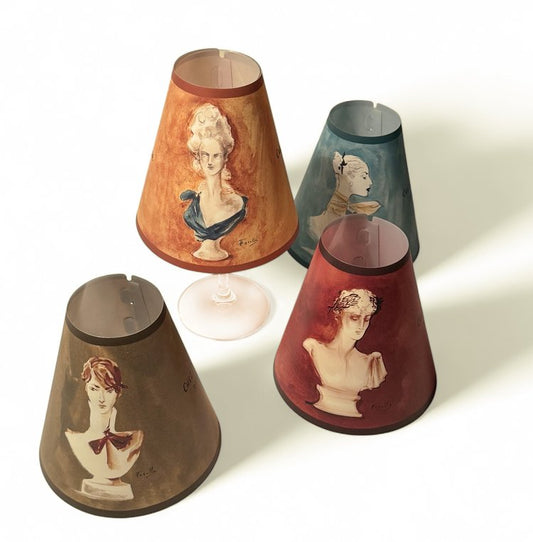 Home Theatre Tabletop Lampshades, Set of Four