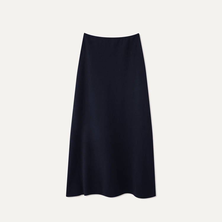 Isabella Women’s Double Knit Long Skirt in Black